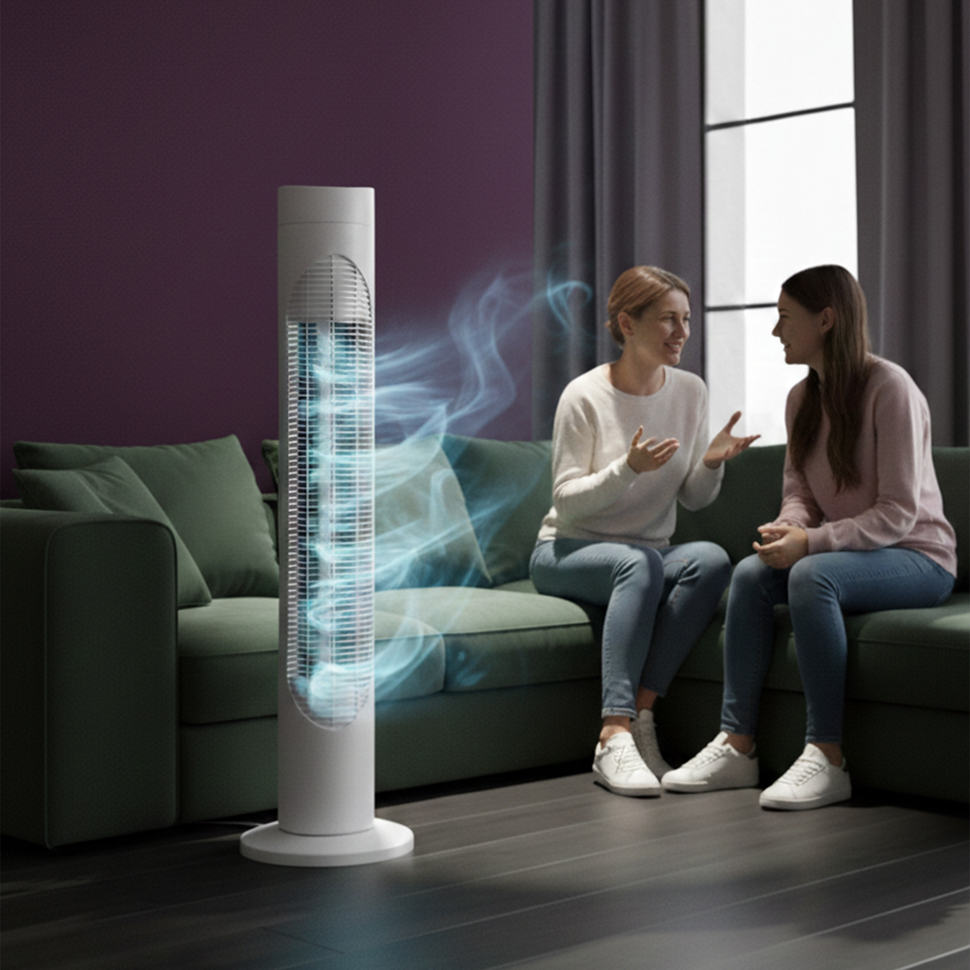 32” Tower Fan with Timer - Image 6